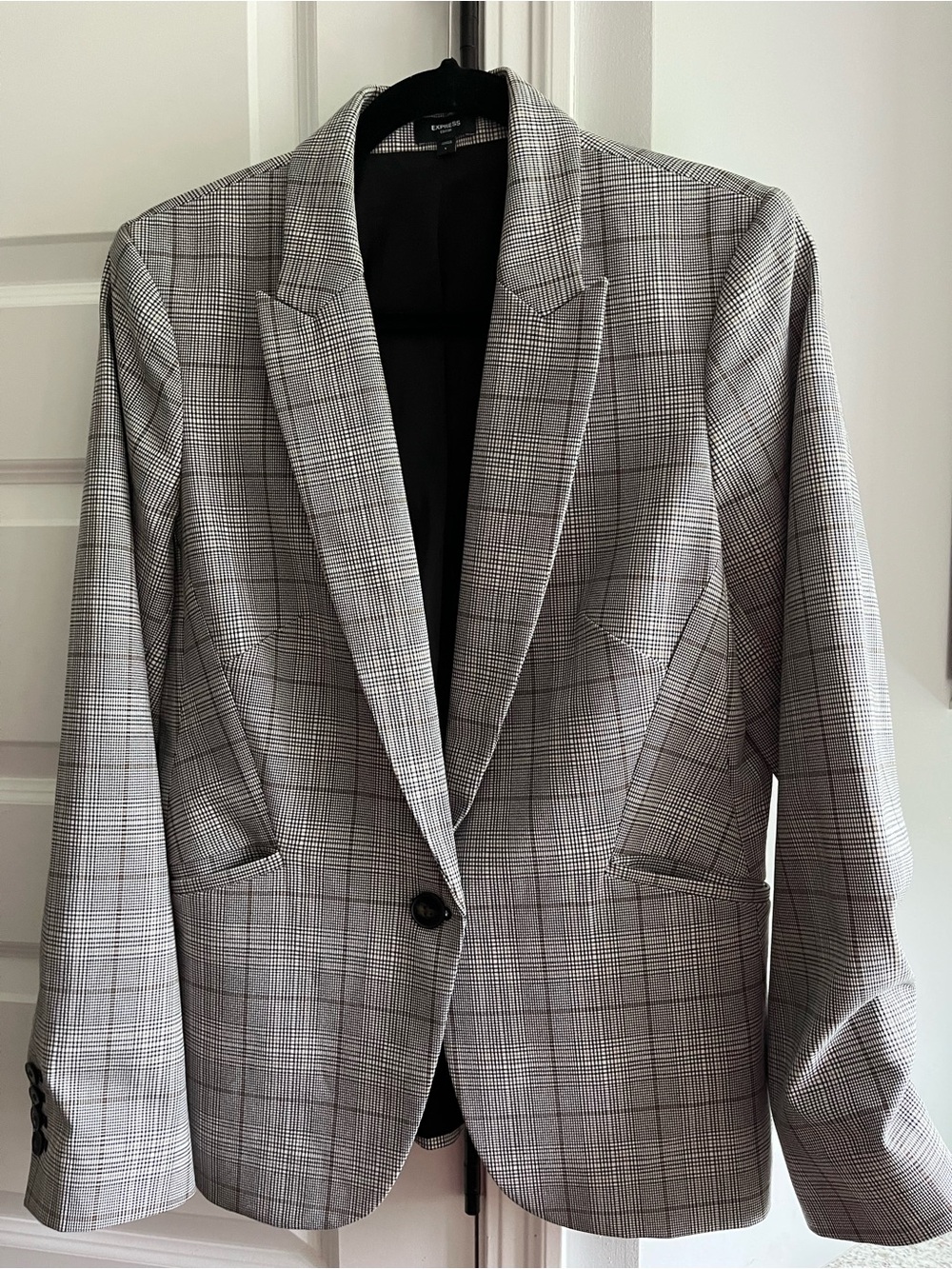 Express Gray Glen Plaid Women's Blazer
